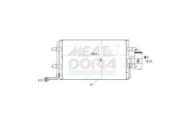 Klima Radyatörü  Audi A3 (8L)(09.1996->)  VEKA 43-4411