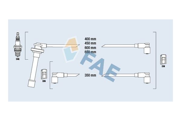 Buji Kablosu  Nissan Sunny 3/4/5 Kapı (N14)(10.1990->)  DODUCO 7895
