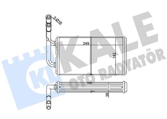 Kalorifer Radyatörü  EUROCRAFT EU F24175-008  95VW18476AB 7110379 1092721 1113755 95VW18B539AE 95VW 18B539 AE 95VW18476AC 95VW18476AE