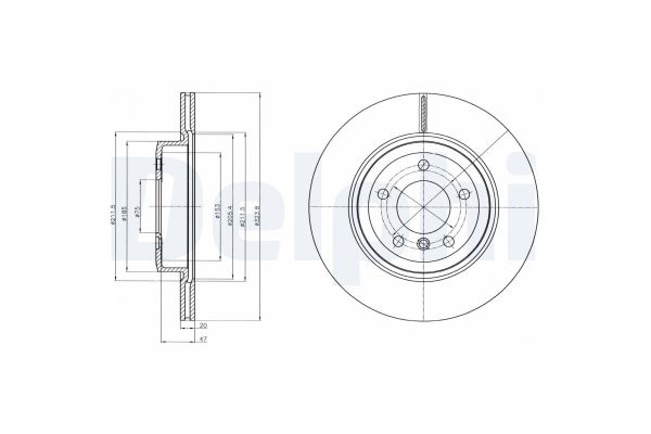 Fren Disk Ayna Arka Sağ ve Sol BMW Z4 Serisi Roadster (E89)(2009->)  DELPHI BG4325C
