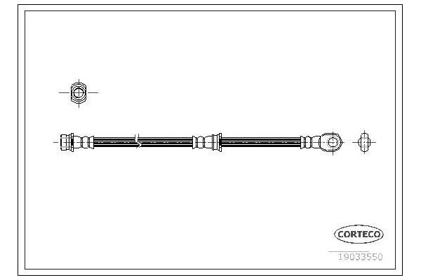 Fren Hortumu Arka Sağ veya Sol Mitsubishi Pajero (V80/V90)(2007->)  CORTECO 19033550