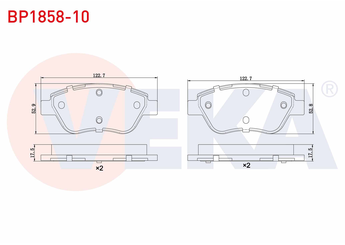 Fren Disk Balata Ön VEKA BP1858-10  