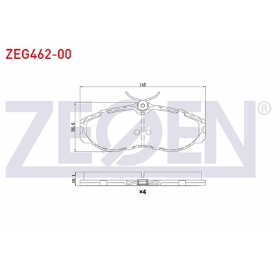 Fren Disk Balata Ön Nissan Vanette Cargo (HC23)(05.1995->)  ZEGEN ZEG462-00