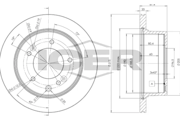 Fren Disk Ayna Arka Sağ ve Sol BRAXIS AE0915
