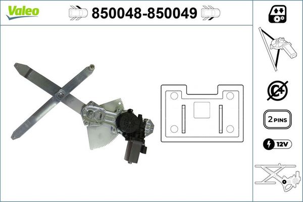 Cam Krikosu Ön Sol Citroen BX Break (09.1985->08.1988)  VALEO 850048