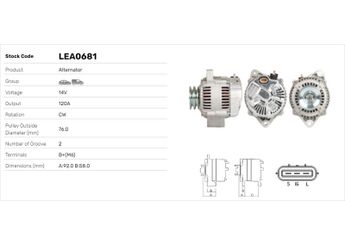 Alternatör  LUCAS ELEKTRIK LEA0681  LEA0681 2706017230 27060-17230 2706017250 27060-17250