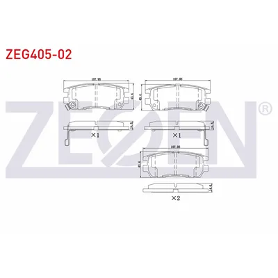 Fren Disk Balata Arka Mitsubishi Pajero (V20/V40)(1992->)  ZEGEN ZEG405-02