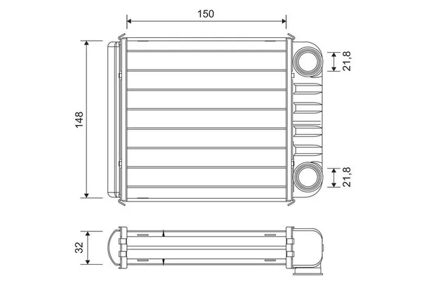 Kalorifer Radyatörü  Smart Fortwo Cabrio (11.2015->)  VALEO 811650