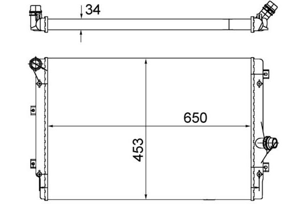 Su Radyatörü  Audi A3 Cabriolet (8P7)(04.2008->)  MAHLE CR 1539 002S