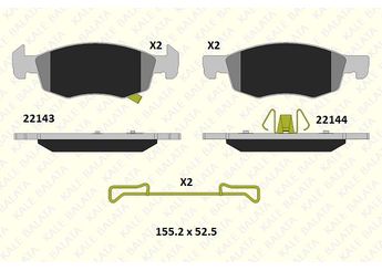 Fren Disk Balata Ön KALE BALATA 22143 171 15  