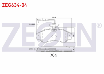 Fren Disk Balata Ön ZEGEN ZEG634-04   425154 425485 172059 425155 1611335080 E172532 4251 54 4251 55 4254 85 E172059