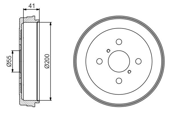 Kampana Arka Sağ veya Sol Toyota Yaris (NCP1/NLP1/SCP1)(1999->)  BOSCH 0 986 477 199