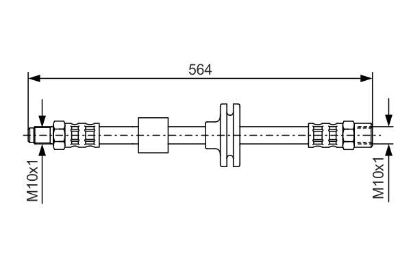 Fren Hortumu Ön Sağ veya Sol Mercedes S -Serisi Sedan (BM 140)(10.1990->)  BOSCH 1 987 476 752