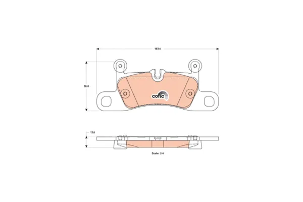 Fren Disk Balata Arka Volkswagen Touareg (7P6)(08.2014->2018)  TRW GDB1875