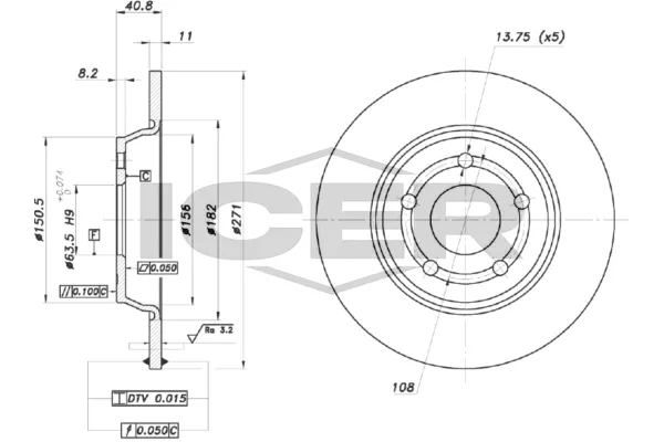 Fren Disk Ayna Arka Sağ ve Sol WALBURG WBD1407