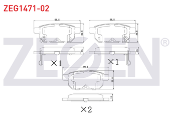 Fren Disk Balata Arka ZEGEN ZEG1471-02   5580061M00 5580068L00 5580061M01 5580061M02 5580068L10 55910M68P00