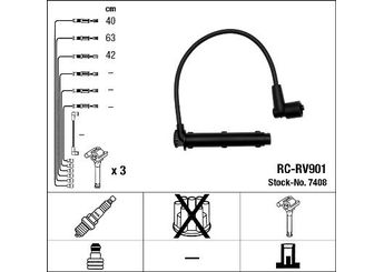 Buji Kablosu  NGK 7408  NGC104250 NGC 104 250
