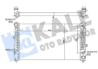 Su Radyatörü  KALE 358975  16400 21070 4B0121251AF 4B0.121.251 AF 8D0121251BB 8D0.121.251 BB 8D0121251B
