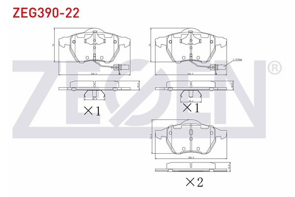 Fren Disk Balata Ön ZEGEN ZEG390-22