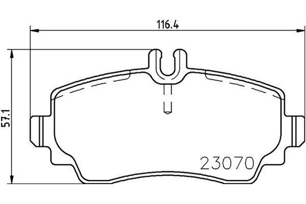 Fren Disk Balata Ön Mercedes Vaneo Compact Van (BM 414)(10.2001->)  MAGNETI MARELLI 363700450047