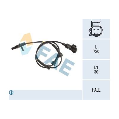 Abs Sensörü Arka Sağ veya Sol Land Rover Range Rover Evoque (2011->)  HELLA 6PU 358 218-301