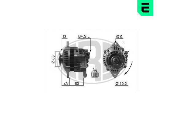 Alternatör  Nissan Almera Tino (V10M)(05.2000->)  ERA 210555A