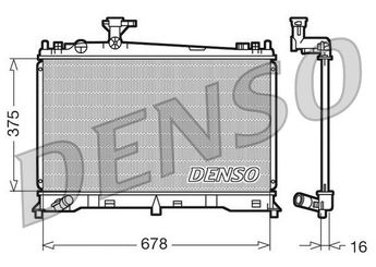 Su Radyatörü  DENSO DRM44010  DRM44010 LF1715200 LF1715200A LF1715200B LF2215200