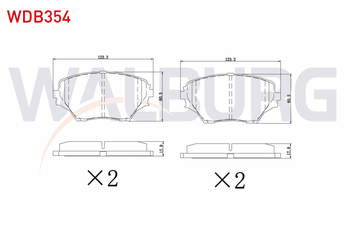 Fren Disk Balata Ön WALBURG WDB354  
