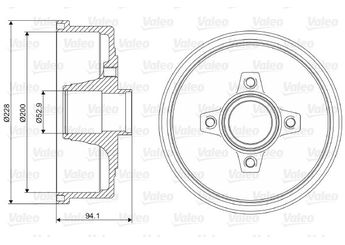 Kampana Arka Sağ veya Sol VALEO 237098  MB699291 93194055 418001 9196290