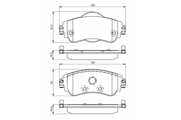 Fren Disk Balata Ön Citroen C4 5 Kapı (08.2010->)  BOSCH 0 986 495 304