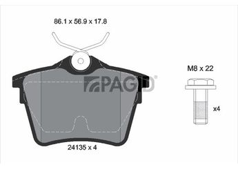 Fren Disk Balata Arka PSA ORJINAL 4253.26  425326 1617264780 425279 425421 425491 E172240 425404