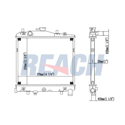 Su Radyatörü  Kia Pride (1995->)  VEKA 16-2133B