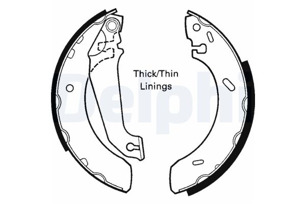 Fren Pabuçlu Balata Arka Ford Escort 3/4/5 Kapı/S.Wagon (1991->)  DELPHI LS1617
