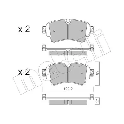 Fren Disk Balata Arka Audi A4 Allroad Quattro (8WJ)(06.2019->)  METELLI 22-1129-0