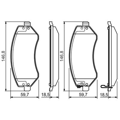 Fren Disk Balata Ön Jeep Cherokee (KJ)(2002->)  BOSCH 0 986 495 117