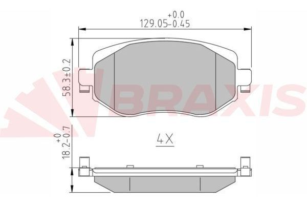 Fren Disk Balata Ön BRAXIS AA0668