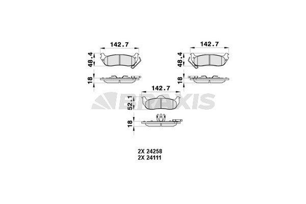 Fren Disk Balata Arka Jeep Commander (XH/XK)(2006->)  BRAXIS AB0366