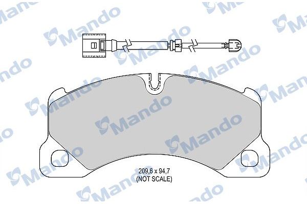 Fren Disk Balata Ön Porsche Cayenne (Typ 9PA1)(01.2007->)  MANDO MBF015785