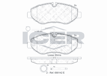 Fren Disk Balata Ön OTOZONE FDO1031-R  D1060MB200 D10609X60B D1060-9X60B D1060-MB200 D1060MB600 D1060-MB600 D1060MB60A D1060-MB60A 5001868606 5001 868 606 7485116333 74 85 116 333