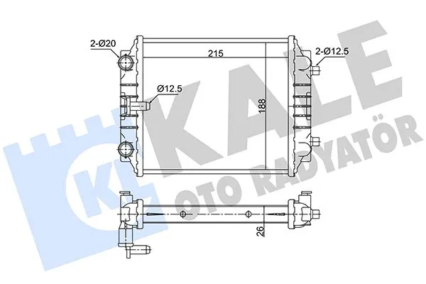 Su Radyatörü  Audi S1 Sportback (8XF)(2014->)  KALE 363190