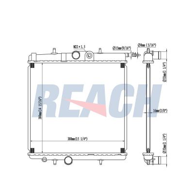 Su Radyatörü  Peugeot 206 SW (08.2002->)  PSA ORJINAL 133312