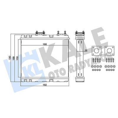 Kalorifer Radyatörü  Nissan Almera (N15)(07.1995->)  KALE 370580
