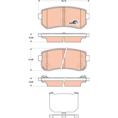Fren Disk Balata Arka Hyundai Accent Era (MC)(2006->)  TRW GDB3474