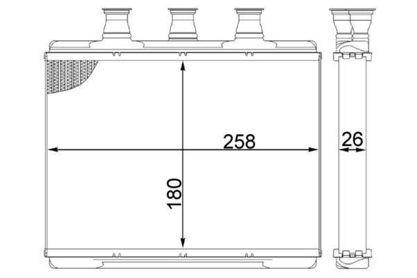 Kalorifer Radyatörü  BMW 7 Serisi (E65/E66)(2001->)  MAHLE AH 80 000S
