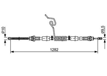El Fren Teli Arka Sağ BOSCH 1 987 482 462  1987482462 1494893 1C152A635CD 1C152A635CE 4041988 4331043 4519421 4639309 YC152A635CG YC152A635CH