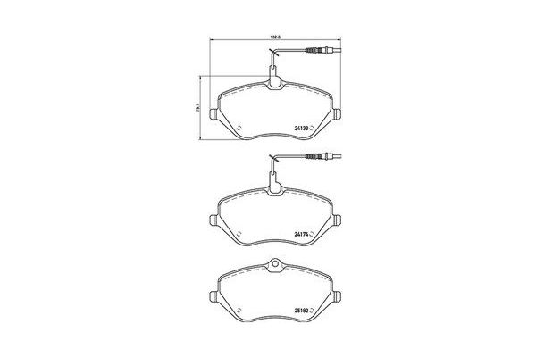 Fren Disk Balata Ön Citroen C5 Tourer (04.2008->)  MAGNETI MARELLI 363700461119