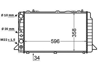 Su Radyatörü  MAHLE CR 396 000S  253101P000 8A0121251 8A0 121 251