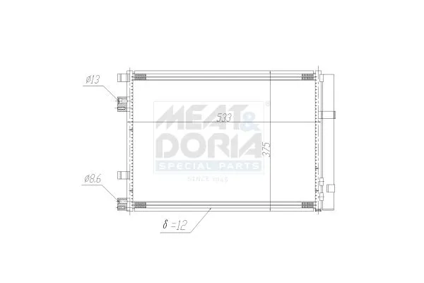 Klima Radyatörü  Kia Rio (UB)(2011->)  KRAFTVOLL 08060232