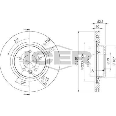 Fren Disk Ayna Ön Sağ ve Sol Land Rover Range Rover (01.2013->)  AP A4014VR