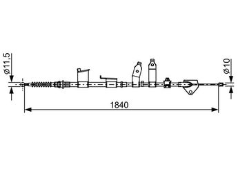 El Fren Teli Arka Sağ veya Sol BOSCH 1 987 482 653  1987482653 4642002130 46420 02130